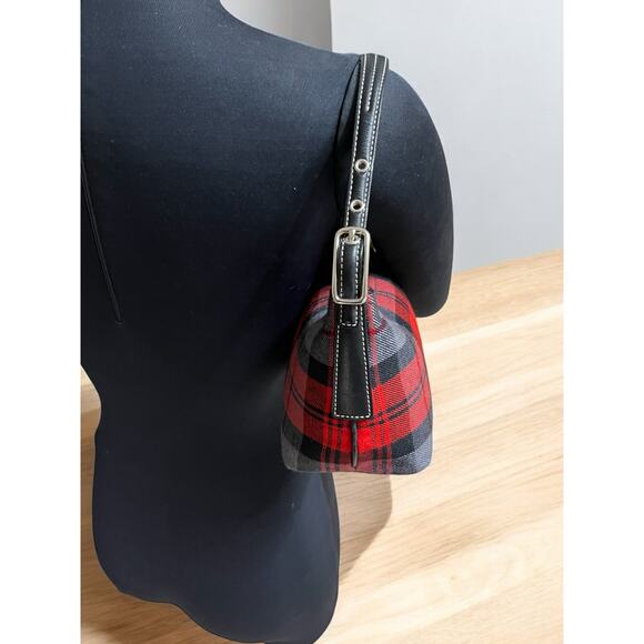 Vintage Coach 8326 Plaid Wool Demi Bag - Picture 7 of 11